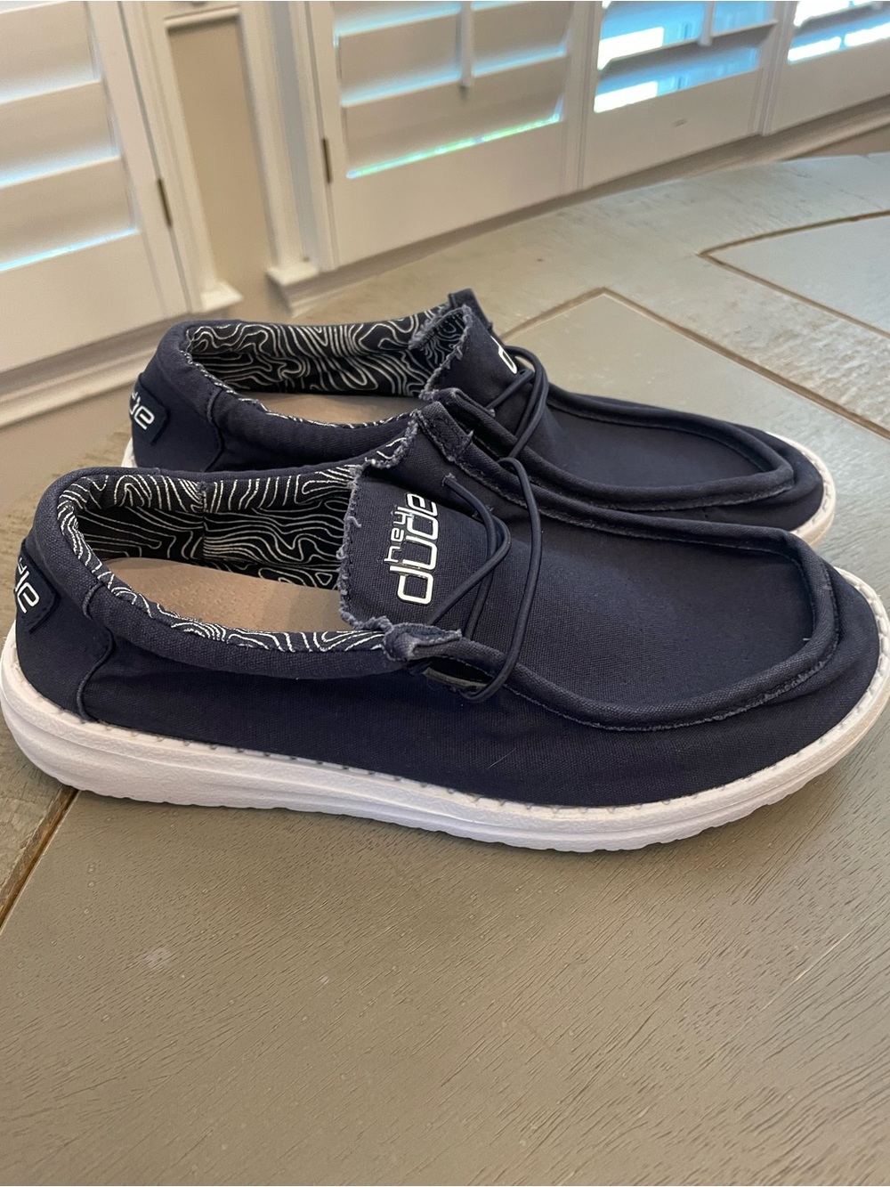 Hey Dude Navy Kids' Slip-On Sneakers